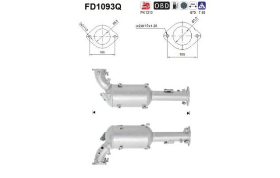 Particulate filter FD1093Q AS
