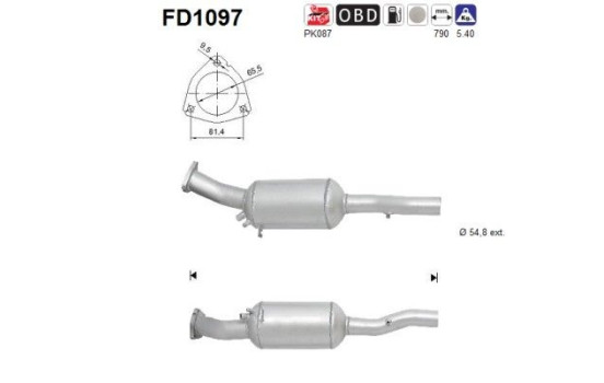 Particulate filter FD1097 AS