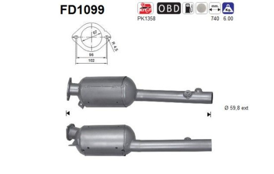 Particulate filter FD1099 AS