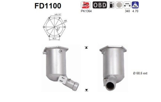 Particulate filter FD1100 AS