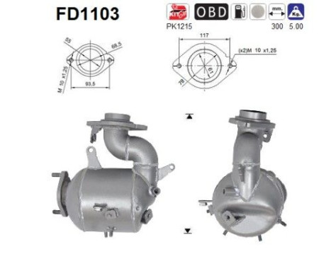 Particulate filter FD1103 AS