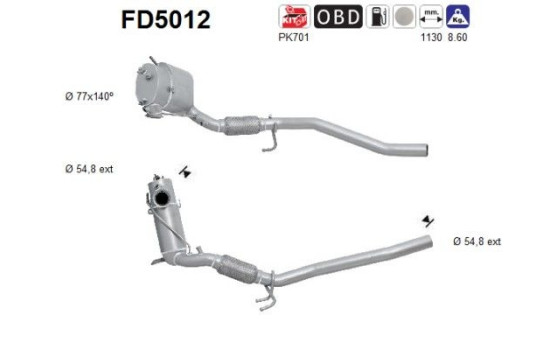Particulate filter FD5012 AS