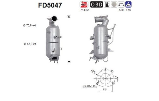 Particulate filter FD5047 AS