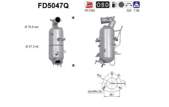 Particulate filter FD5047Q AS
