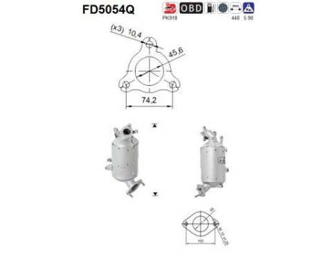 Particulate filter FD5054Q AS