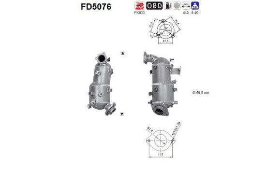 Particulate filter FD5076 AS