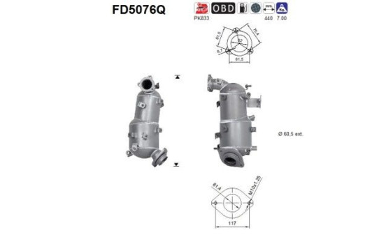 Particulate filter FD5076Q AS
