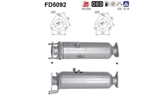 Particulate filter FD5092 AS