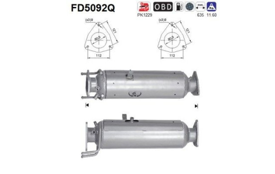 Particulate filter FD5092Q AS