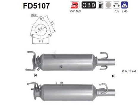 Particulate filter FD5107 AS