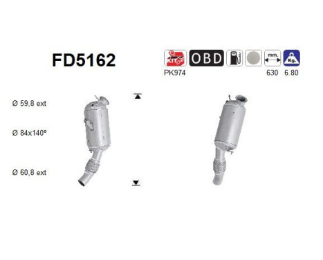 Particulate filter FD5162 AS