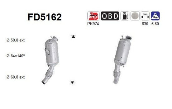 Particulate filter FD5162 AS