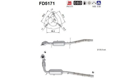 Particulate filter FD5171 AS