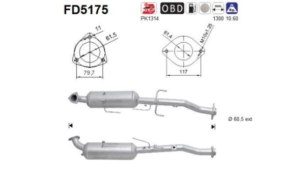 Particulate filter FD5175 AS