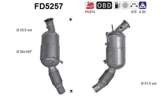 Particulate filter FD5257 AS