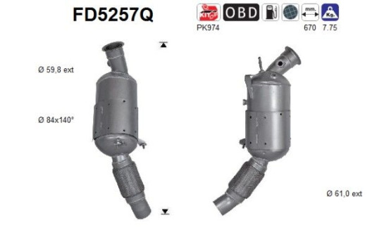 Particulate filter FD5257Q AS