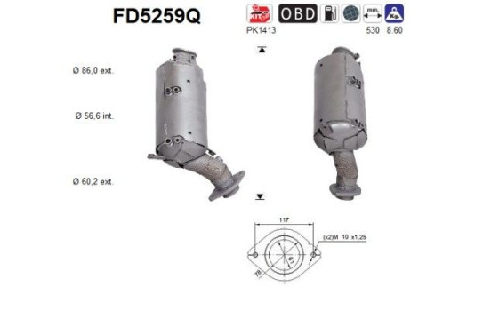 Particulate filter FD5259Q AS