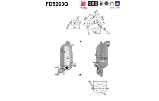 Particulate filter FD5263Q AS