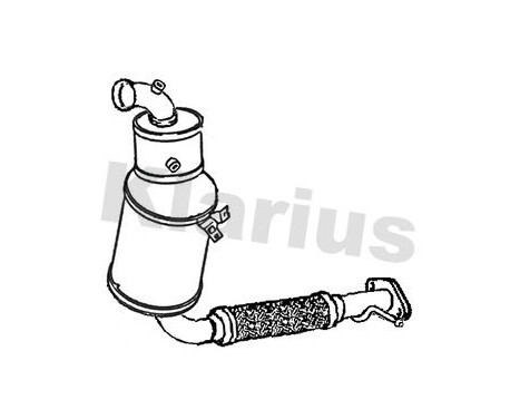 Soot/Particulate Filter, exhaust system 390790 Klarius, Image 2
