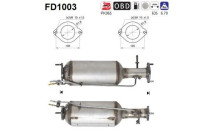 Soot/Particulate Filter, exhaust system FD1003 AS