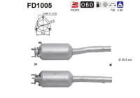 Soot/Particulate Filter, exhaust system FD1005 AS