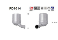 Soot/Particulate Filter, exhaust system FD1014 AS