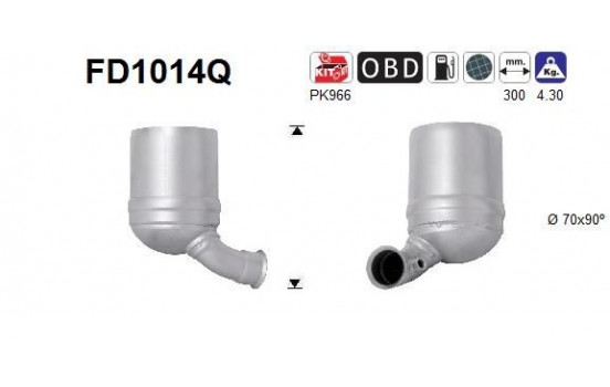 Soot/Particulate Filter, exhaust system FD1014Q AS