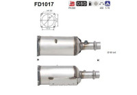 Soot/Particulate Filter, exhaust system FD1017 AS