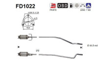Soot/Particulate Filter, exhaust system FD1022 AS