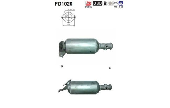 Soot/Particulate Filter, exhaust system FD1026 AS