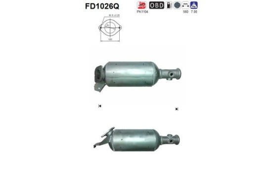 Soot/Particulate Filter, exhaust system FD1026Q AS