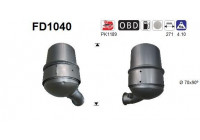 Soot/Particulate Filter, exhaust system FD1040 AS