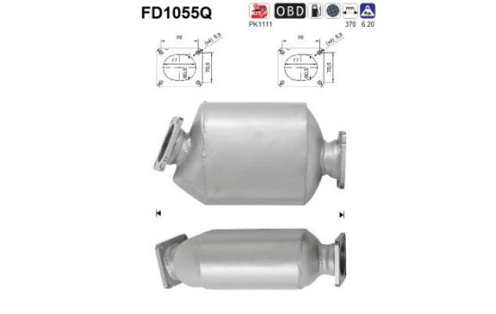 Soot/Particulate Filter, exhaust system FD1055Q AS