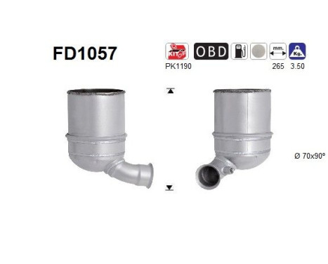 Soot/Particulate Filter, exhaust system FD1057 AS, Image 2