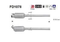 Soot/Particulate Filter, exhaust system FD1078 AS