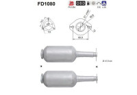 Soot/Particulate Filter, exhaust system FD1080 AS