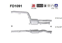 Soot/Particulate Filter, exhaust system FD1091 AS