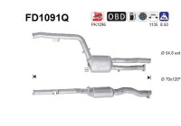 Soot/Particulate Filter, exhaust system FD1091Q AS