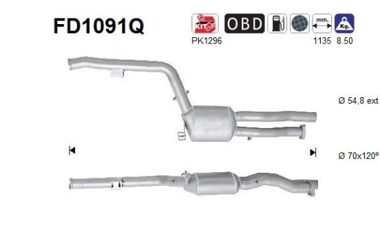 Soot/Particulate Filter, exhaust system FD1091Q AS