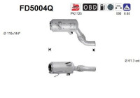 Soot/Particulate Filter, exhaust system FD5004Q AS