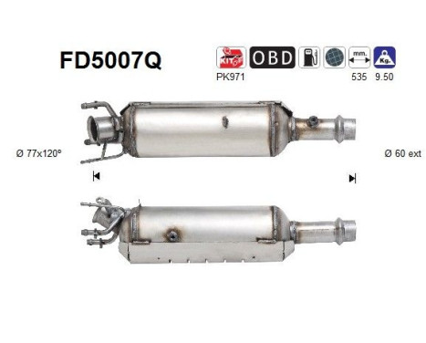 Soot/Particulate Filter, exhaust system FD5007Q AS