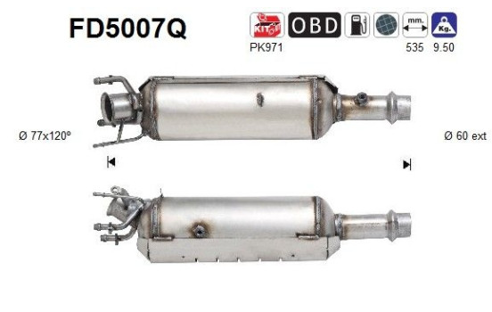 Soot/Particulate Filter, exhaust system FD5007Q AS