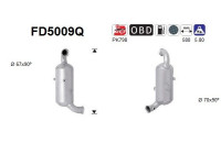 Soot/Particulate Filter, exhaust system FD5009Q AS
