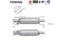 Soot/Particulate Filter, exhaust system FD5020Q AS