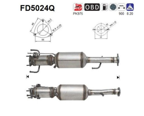 Soot/Particulate Filter, exhaust system FD5024Q AS
