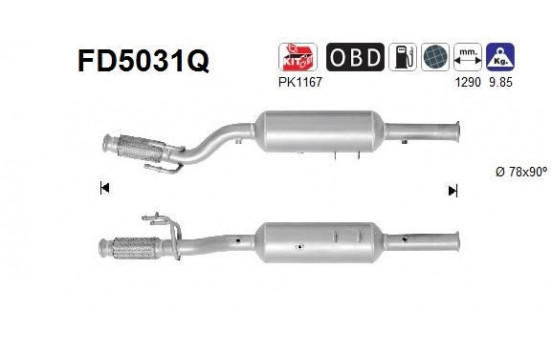 Soot/Particulate Filter, exhaust system FD5031Q AS