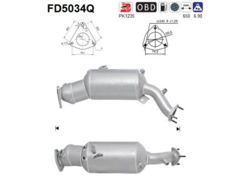 Soot/Particulate Filter, exhaust system FD5034Q AS