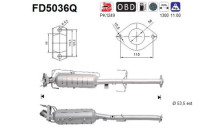Soot/Particulate Filter, exhaust system FD5036Q AS