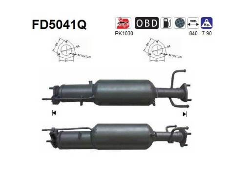 Soot/Particulate Filter, exhaust system FD5041Q AS