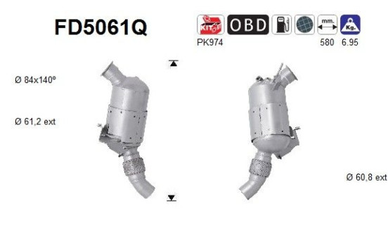 Soot/Particulate Filter, exhaust system FD5061Q AS